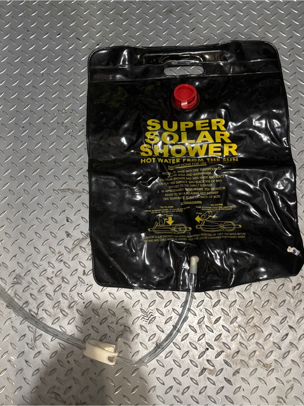 Solstice Super Solar Shower - Large 5 gallon hot water from the Sun, camping